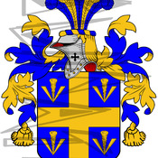 Johnson Coat of Arms with Crest.