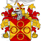 New Coat of Arms with Crest and Line Drawing.