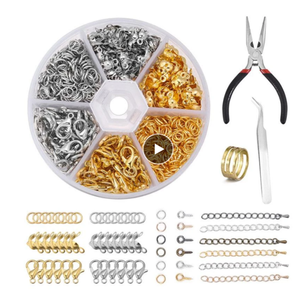 2600Pcs Mixed Silver & Gold Plated Jump Rings – 5-9mm Assortment, Jewelry Findings In Box