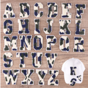 free shipping 26pcs/set Embroidered Camouflage Letter Patches for Clothing Baseball Cap Chenille Iron on Patches