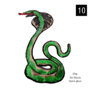 free shipping 3pcs/set Embroidery Snake Patch,cartoon Badges,animal Appliques,sequined Serpents Patches for--high green