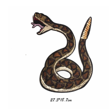 free shipping 4pcs brown snake Embroidery Snake Patch,cartoon Badges,animal Appliques