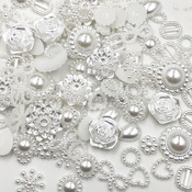 Free shipping 500pcs white ABS Resin Half Round flower Bow Alien Pearls For Art Flatback Non Hotfix Rhinestones Pearl Shoes Beads DIY Phone