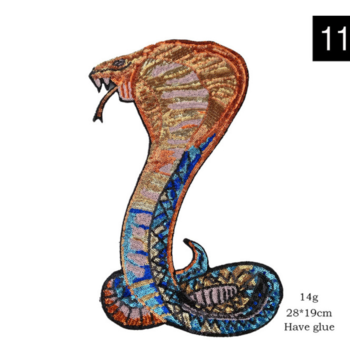 free shipping 5pcs Embroidery Snake Patch,cartoon Badges,animal Appliques,sequined Serpents Patches for Clothing DIY Accessory