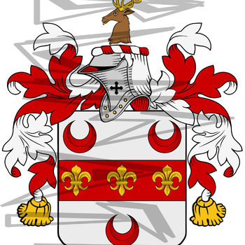 Oakeley Coat of Arms with Crest.