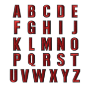 worldwide free shipping red english letter for whole set 26pcs  wholesale