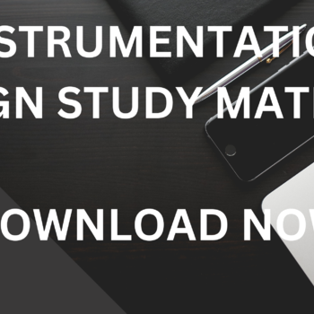 Instrumentation Design Study Material - Download Now