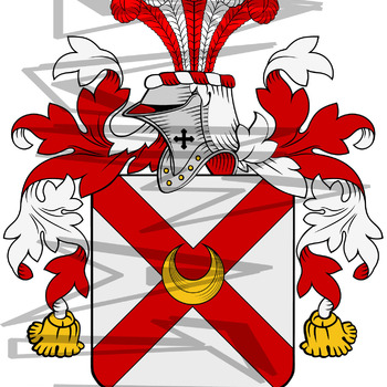 Yale Coat of Arms with Crest and Line Drawing.