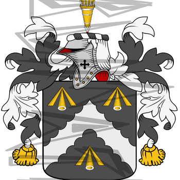 Archer Coat of Arms with Crest.