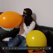 Ary blow balloons by mouth!! no pop!!