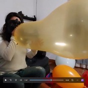 Ary blow balloons by mouth!! no pop!!