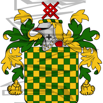 Vaire Coat of Arms with Crest.