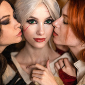 Ciri, Triss and Yennefer play Gwint The Witcher 3