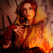 Sorcereress in the forge - The Witcher 3