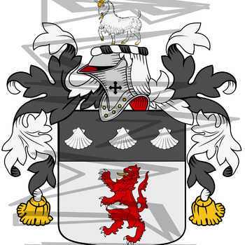 Russell Coat of Arms with Crest.