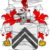 Ash Coat of arms with Crest Line Drawing.