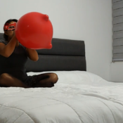 Blow to pop heart big balloon!!