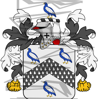 Quayle Coat of Arms with Crest.