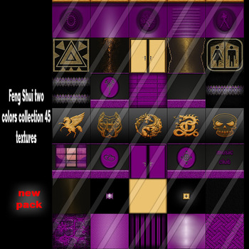 Feng Shui two colors collection 45 textures for imvu