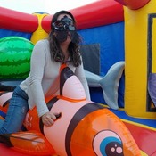 Ary ride and play with inflatables in a big inflatable castle!!