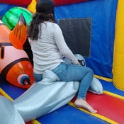 Ary ride and play with inflatables in a big inflatable castle!!