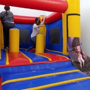 Jumping and playing in inflatable castlle!!!