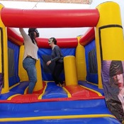 Jumping and playing in inflatable castlle!!!