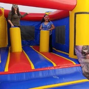 Jumping and playing in inflatable castlle!!!
