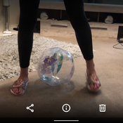 Playing sexy on a small beach ball