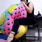 Beachball mouth blow by Alice