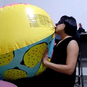 Beachball mouth blow by Alice