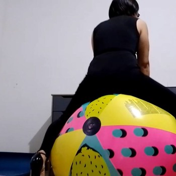 Riding 48 inches beachball by Alice