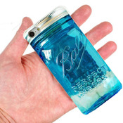 free shipping worldwide hard phone case---clear blue bottle