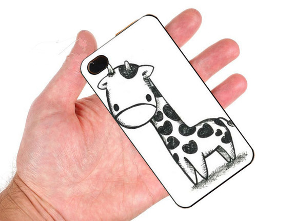 free shipping flower soft phone case---giraffe