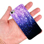 free shipping worldwide custom phone case--purple glitter