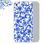 free shipping worldwide custom soft phone case---chinese blue flower