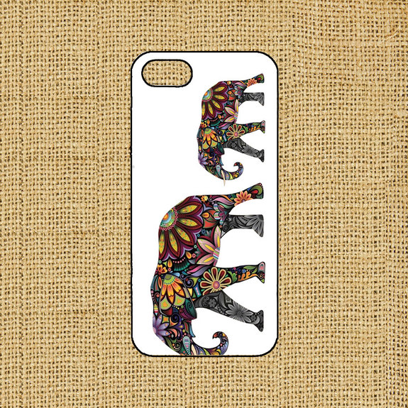 Free shipping worldwide soft phone case--two elephants