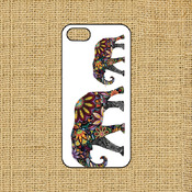 Free shipping worldwide soft phone case--two elephants