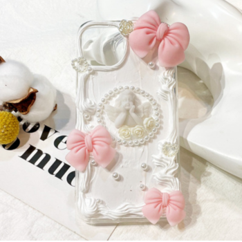 Free shipping worldwide cream phone case and the tutorial download model--angel