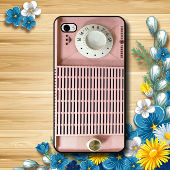 free shipping custom clear rubber case--pink radio