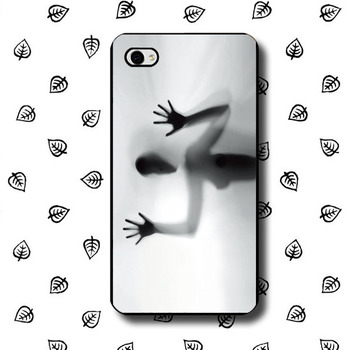 free shipping  custom clear rubber case---human behind glass