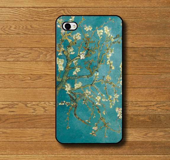 free shipping custom phone case--almond flower