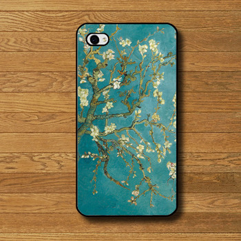 free shipping custom phone case--almond flower