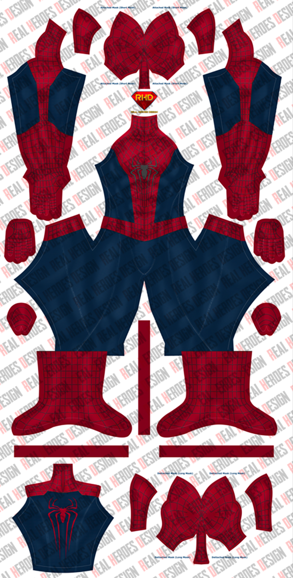 TASM2 (2014) V.5 Cosplay Pattern - Real Heroes Design. Dye Sublimation ...