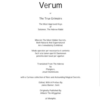 Grimoirium Verum