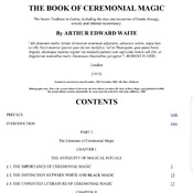 The book of ceremonal Magic