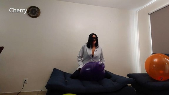 Sit To Pop Inches Balloons By Cherry Part Julielooner In This Sexy Video Of Cherry She