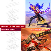 Beacon of the Reed Sea - Dehya - Genshin Impact - Cosplay claymore sword Pattern Blueprint