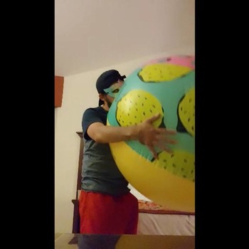 48 inches beachball mouth blow in red short!!