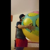 48 inches beachball mouth blow in red short!!